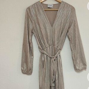 Bond 73  Metallic Gold Mini Dress